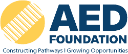 AED Foundation logo and tagline