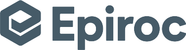 Epiroc logo on a white background