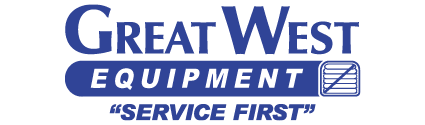 Great West Equipment logo with Service First slogan