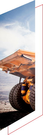 Close-up of a large yellow construction vehicle