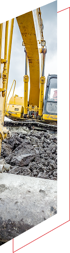 Excavator working on a construction site.