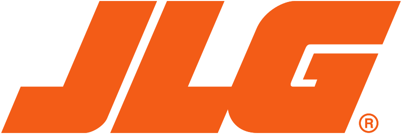 JLG logo in bold orange lettering