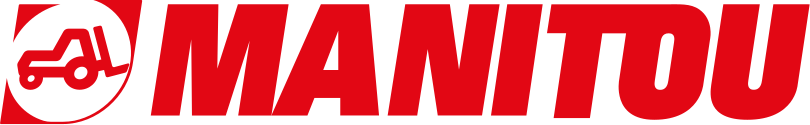 Manitou logo featuring a forklift silhouette