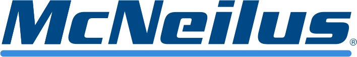 McNeilus company logo in blue color.