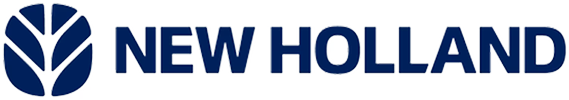 New Holland logo featuring a leaf design.