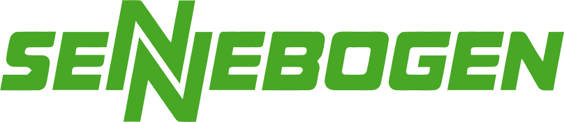 SENNEBOGEN logo in green lettering