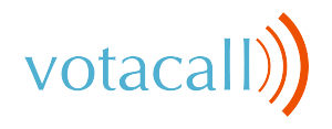 Votacall logo with sound waves